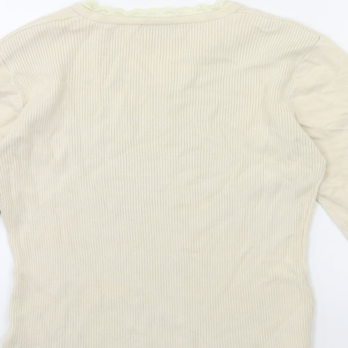 Nightingales Womens Beige  Knit Pullover Jumper Size L