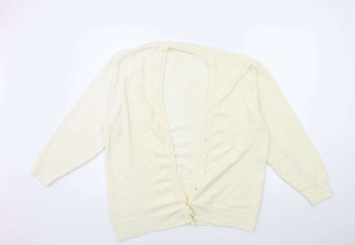 Fiochini Womens Ivory  Knit Cardigan Jumper Size M