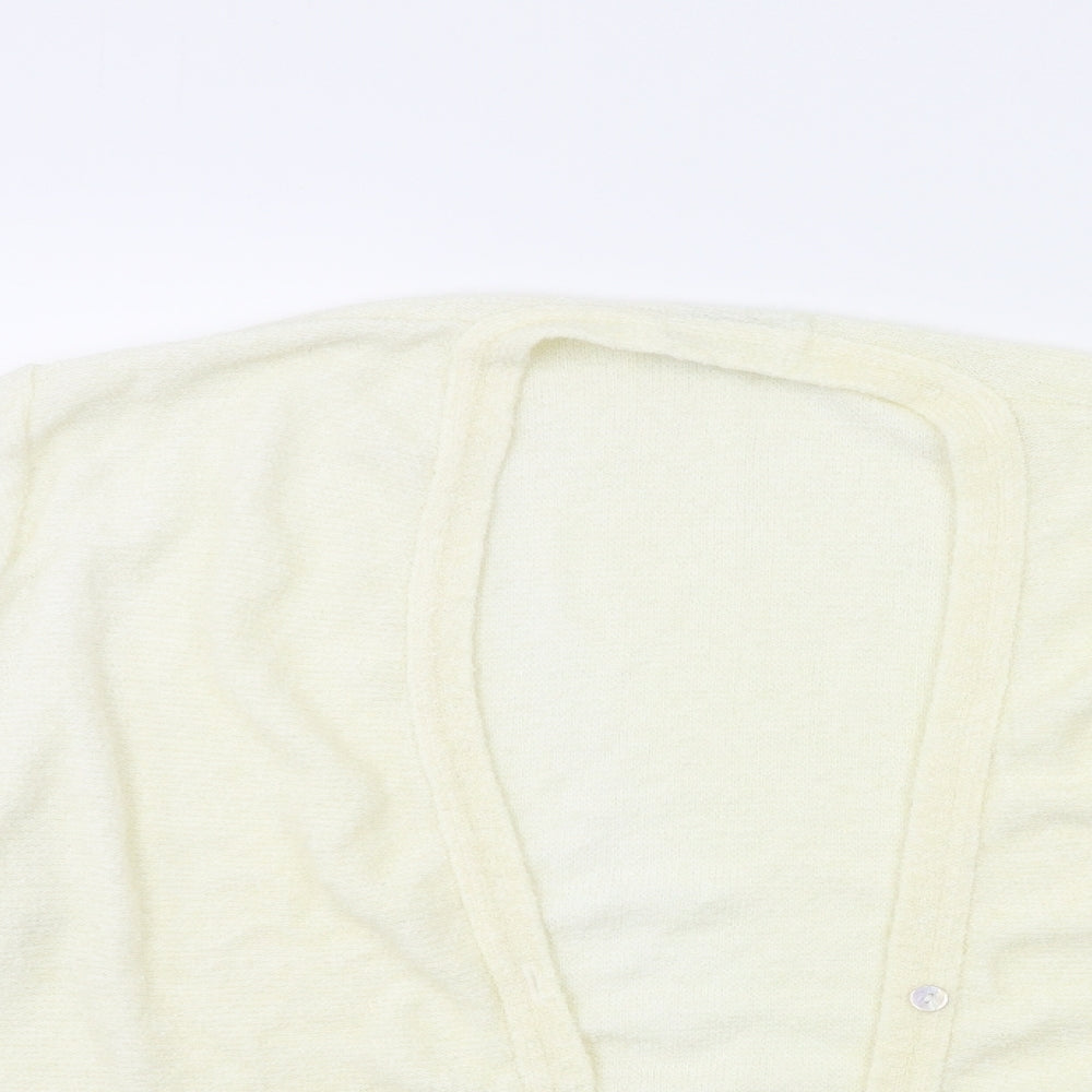 Fiochini Womens Ivory  Knit Cardigan Jumper Size M