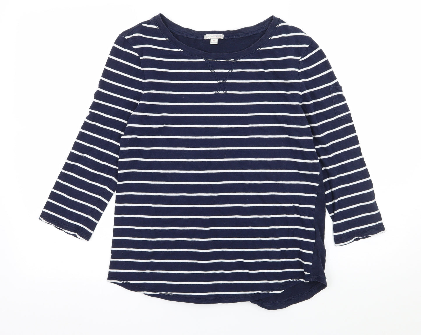Gap Womens Blue Striped Jersey Basic T-Shirt Size M