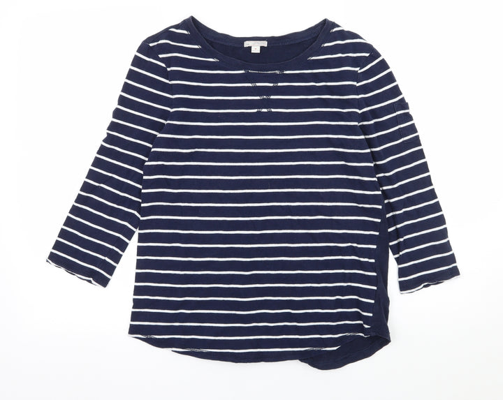 Gap Womens Blue Striped Jersey Basic T-Shirt Size M