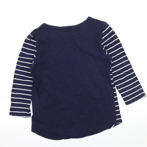 Gap Womens Blue Striped Jersey Basic T-Shirt Size M