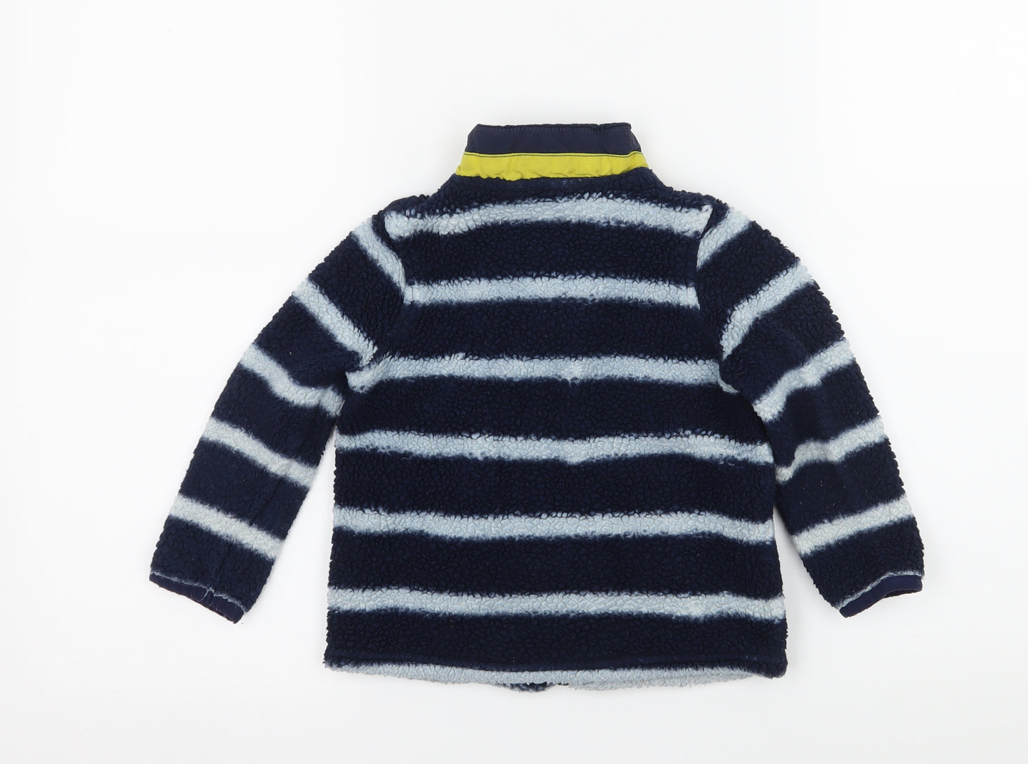 Marks and Spencer Boys Blue Striped Fleece Jacket  Size 2-3 Years