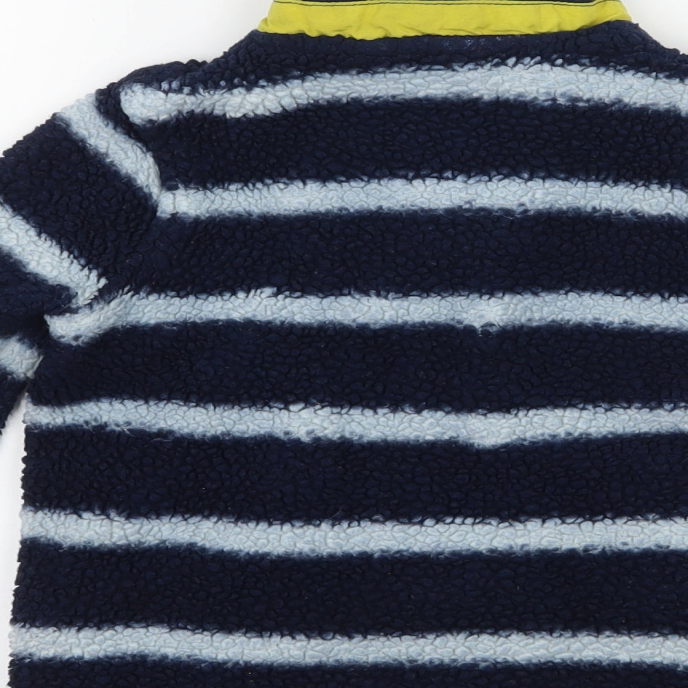 Marks and Spencer Boys Blue Striped Fleece Jacket  Size 2-3 Years