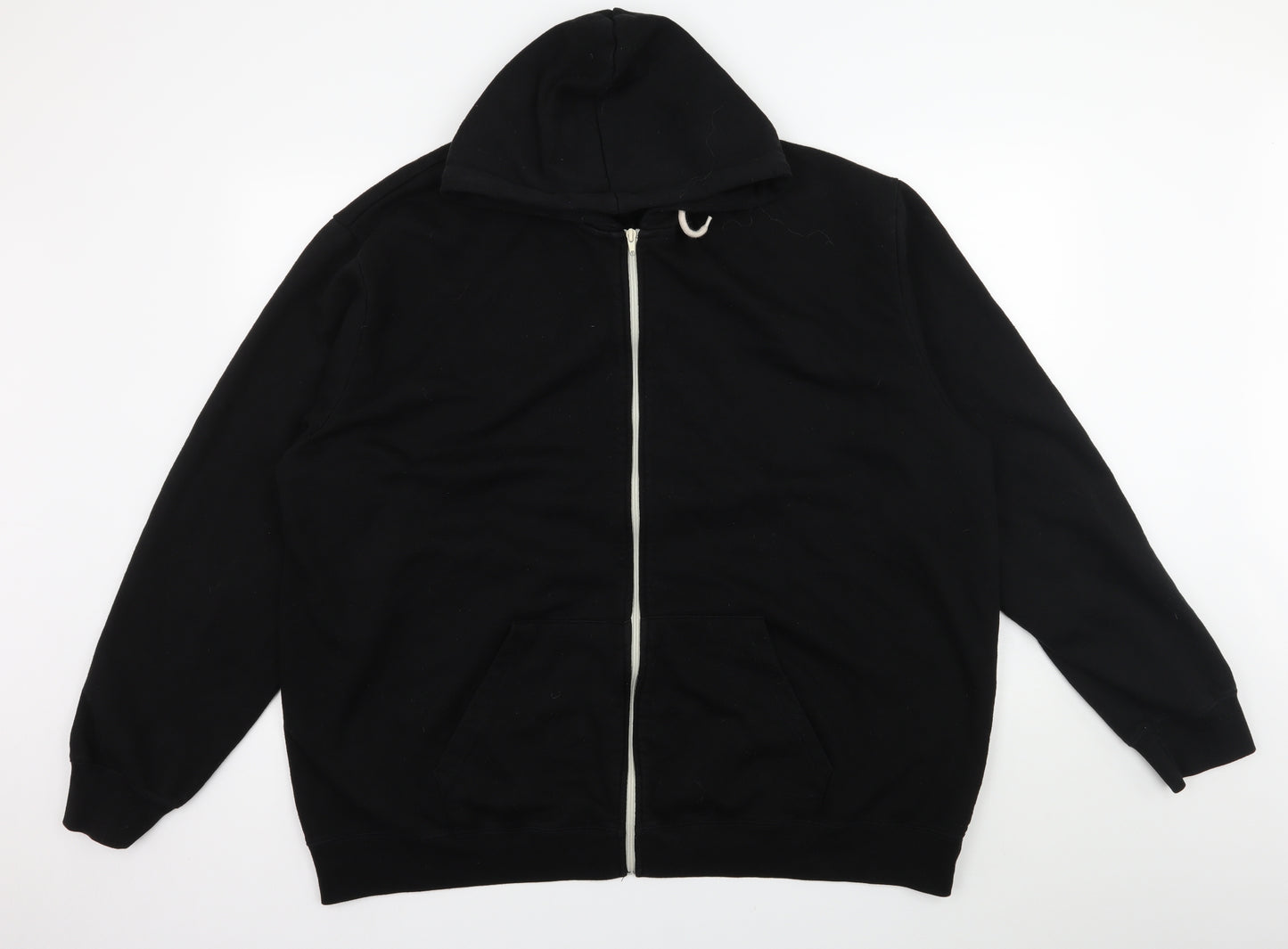 Jacamo Mens Black  Jersey Full Zip Hoodie Size 3XL