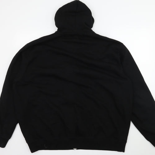 Jacamo Mens Black  Jersey Full Zip Hoodie Size 3XL