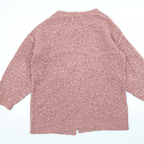 TU Womens Pink  Knit Cardigan Jumper Size 12