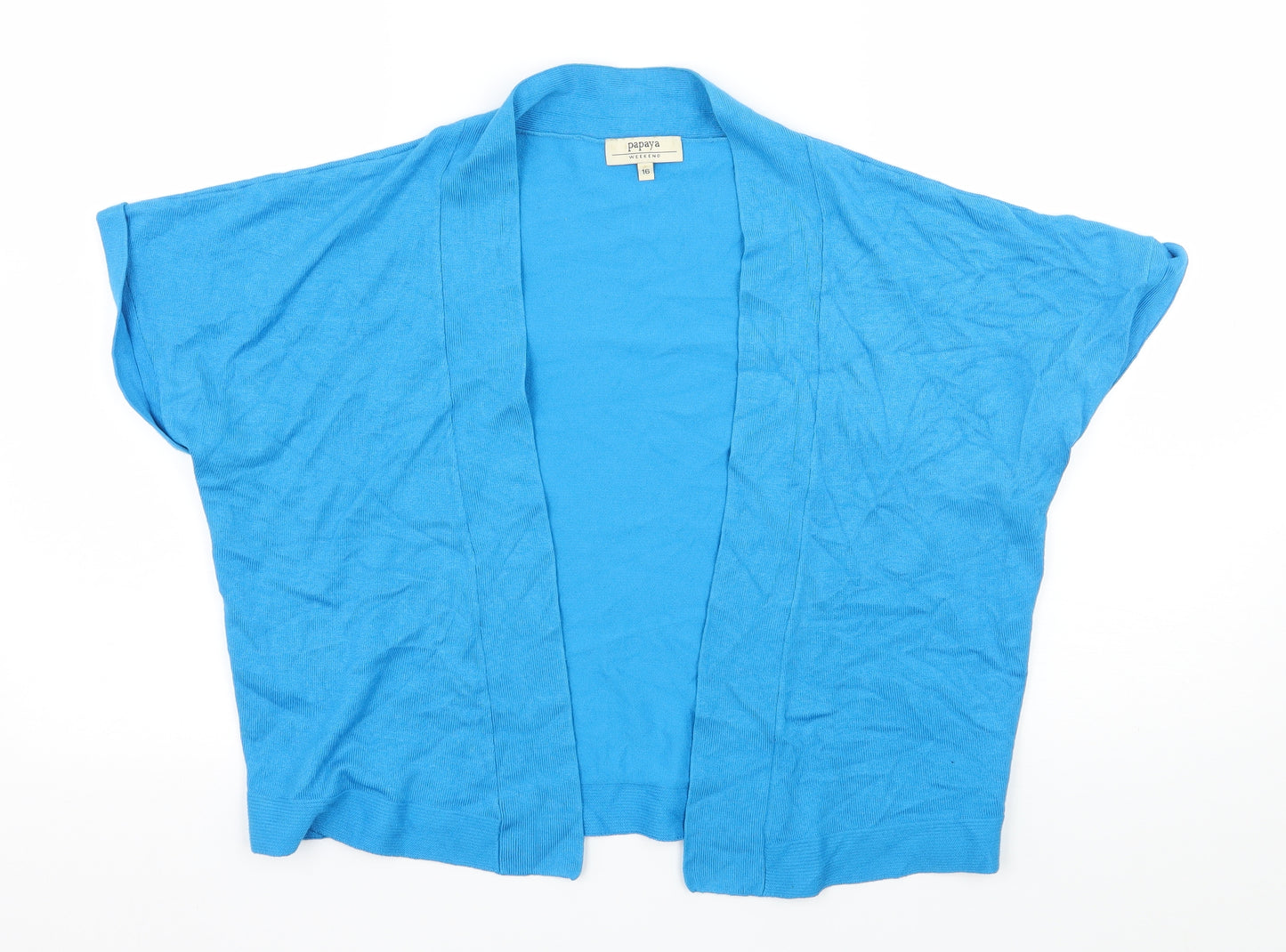 Papaya Womens Blue  Knit Shrug Jumper Size 16