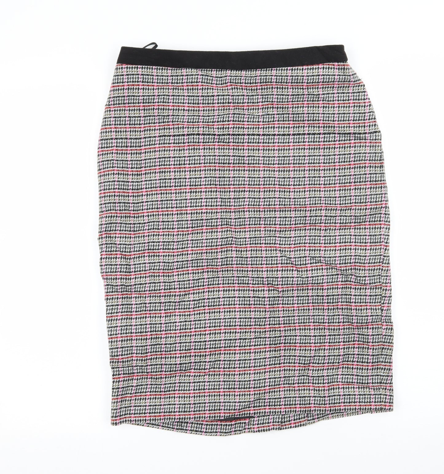 Clements Ribeiro Womens Grey Check  Straight & Pencil Skirt Size 10