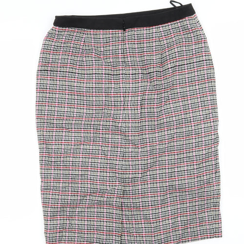 Clements Ribeiro Womens Grey Check  Straight & Pencil Skirt Size 10