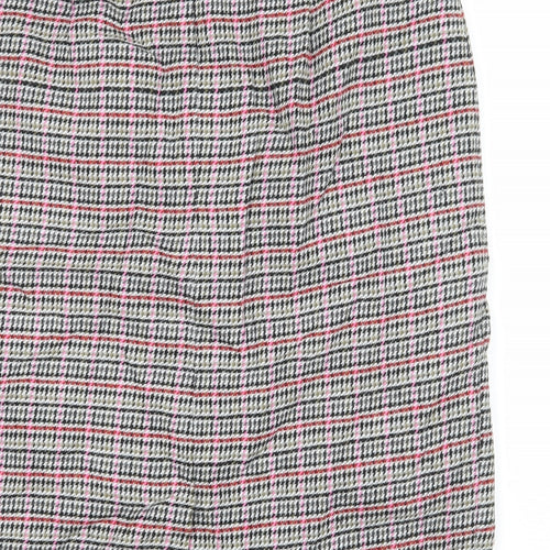 Clements Ribeiro Womens Grey Check  Straight & Pencil Skirt Size 10