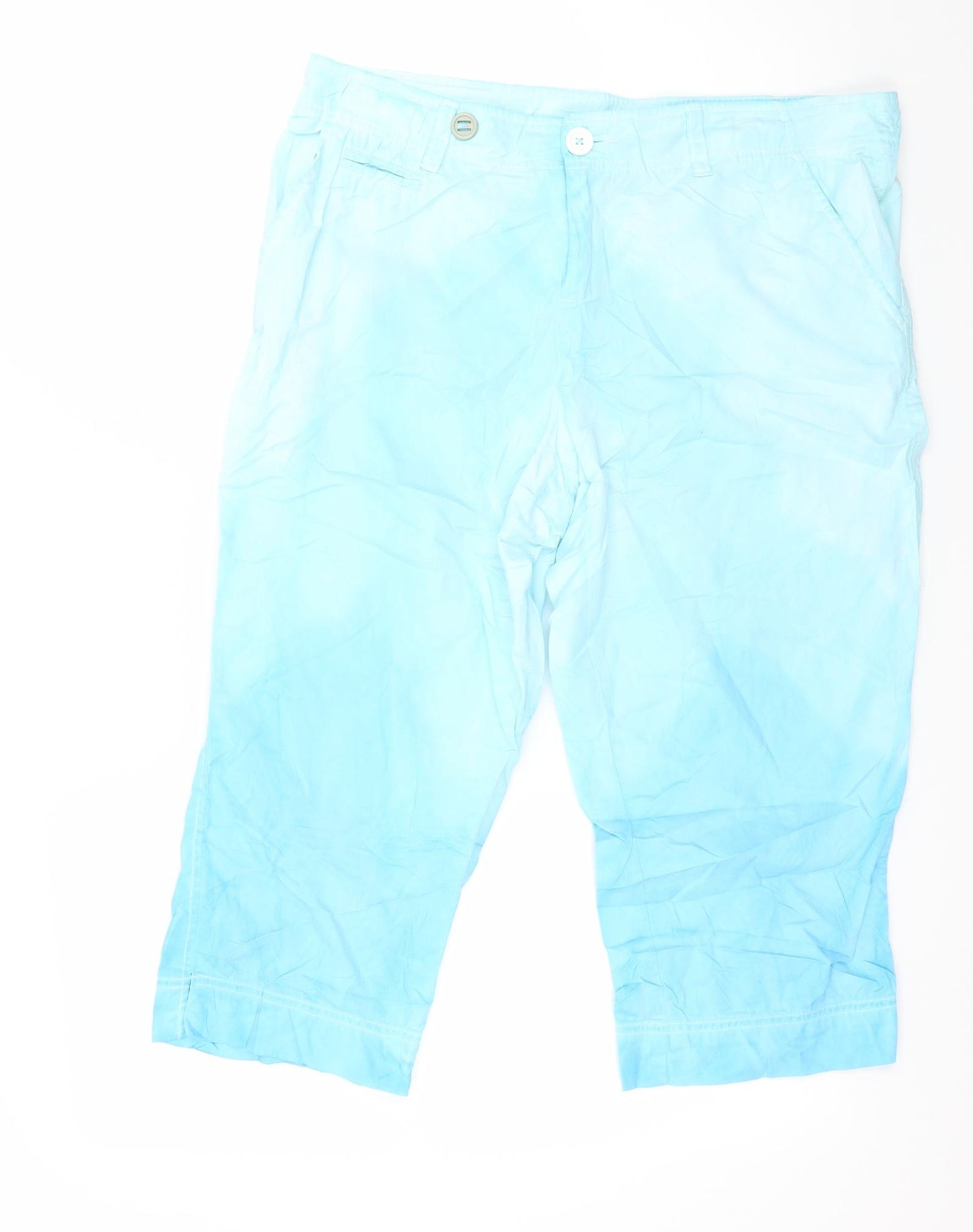 Debenhams Womens Blue   Bermuda Shorts Size 12 - Dip Dye