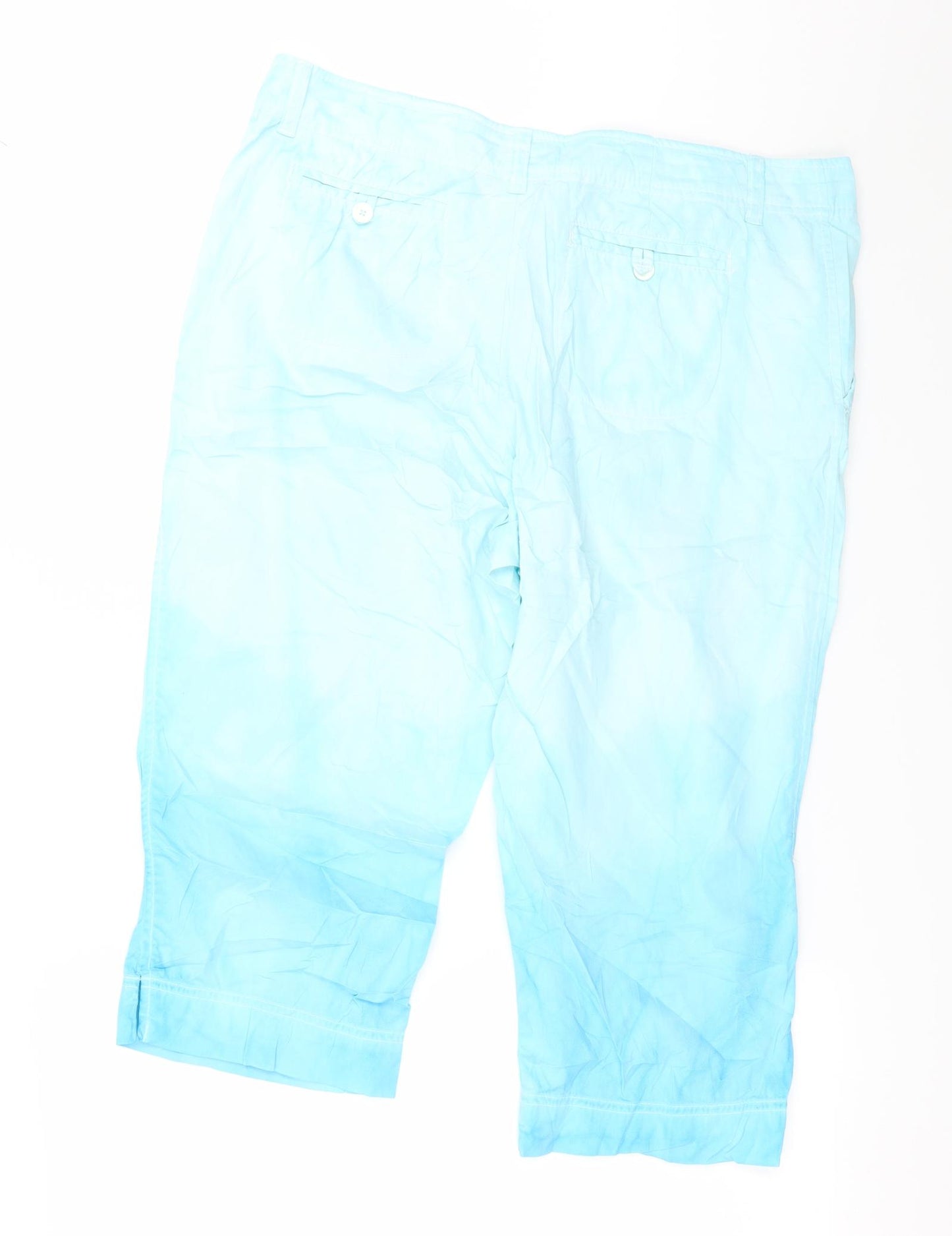Debenhams Womens Blue   Bermuda Shorts Size 12 - Dip Dye