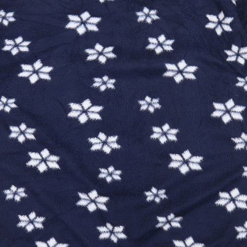Love to Lounge Womens Blue Geometric Fleece Top Pyjama Top Size 10