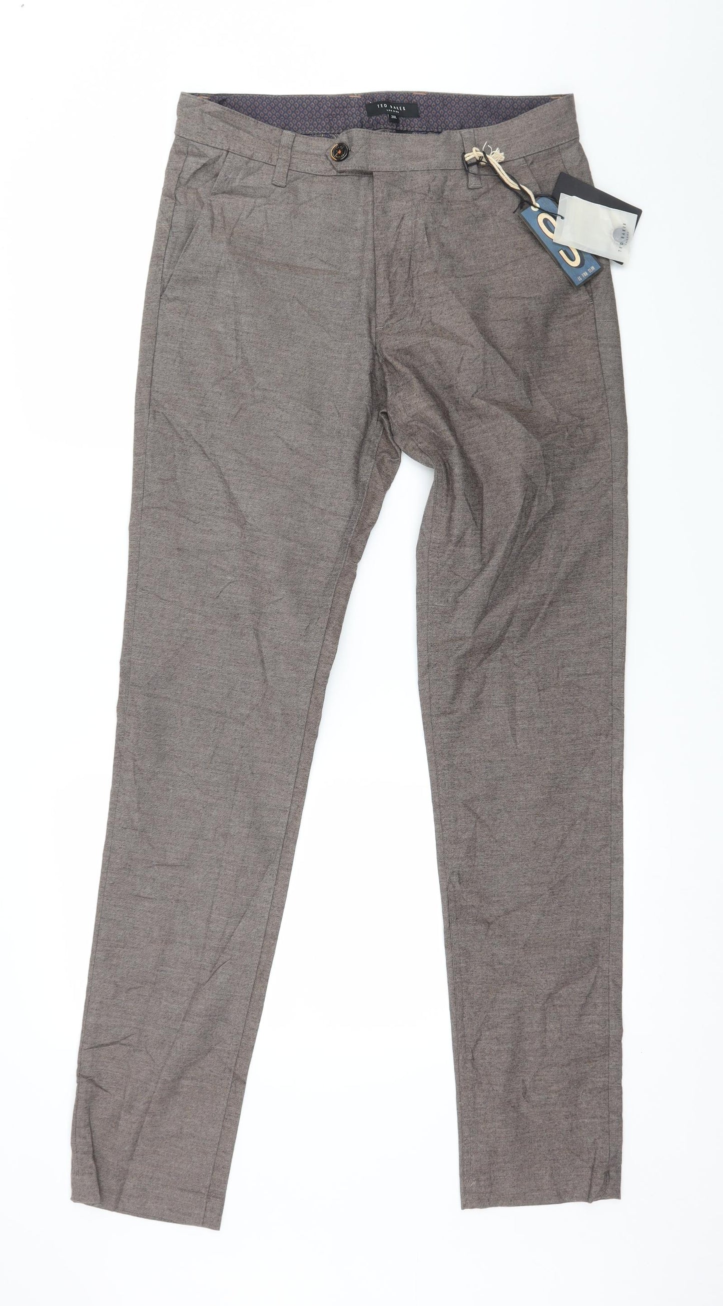 Ted Baker Mens Brown   Trousers  Size 30 in L34 in