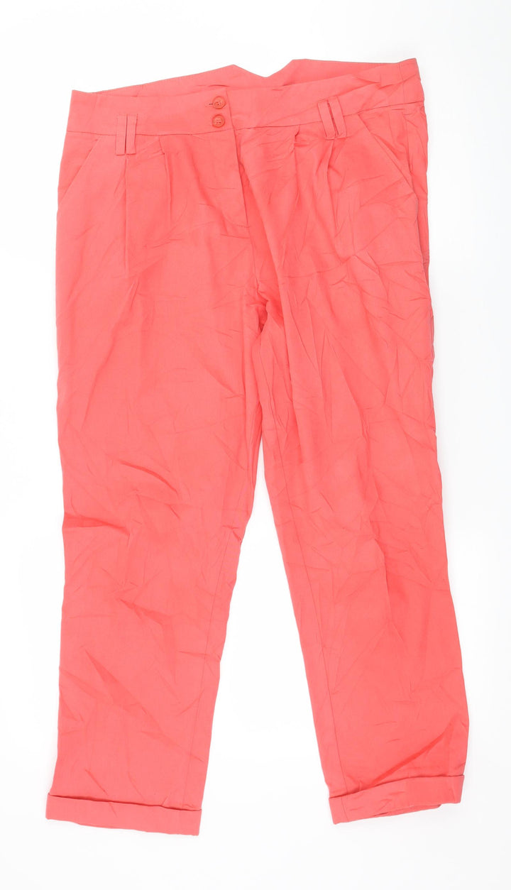 Topshop Womens Pink Trousers Size 10 L26 in