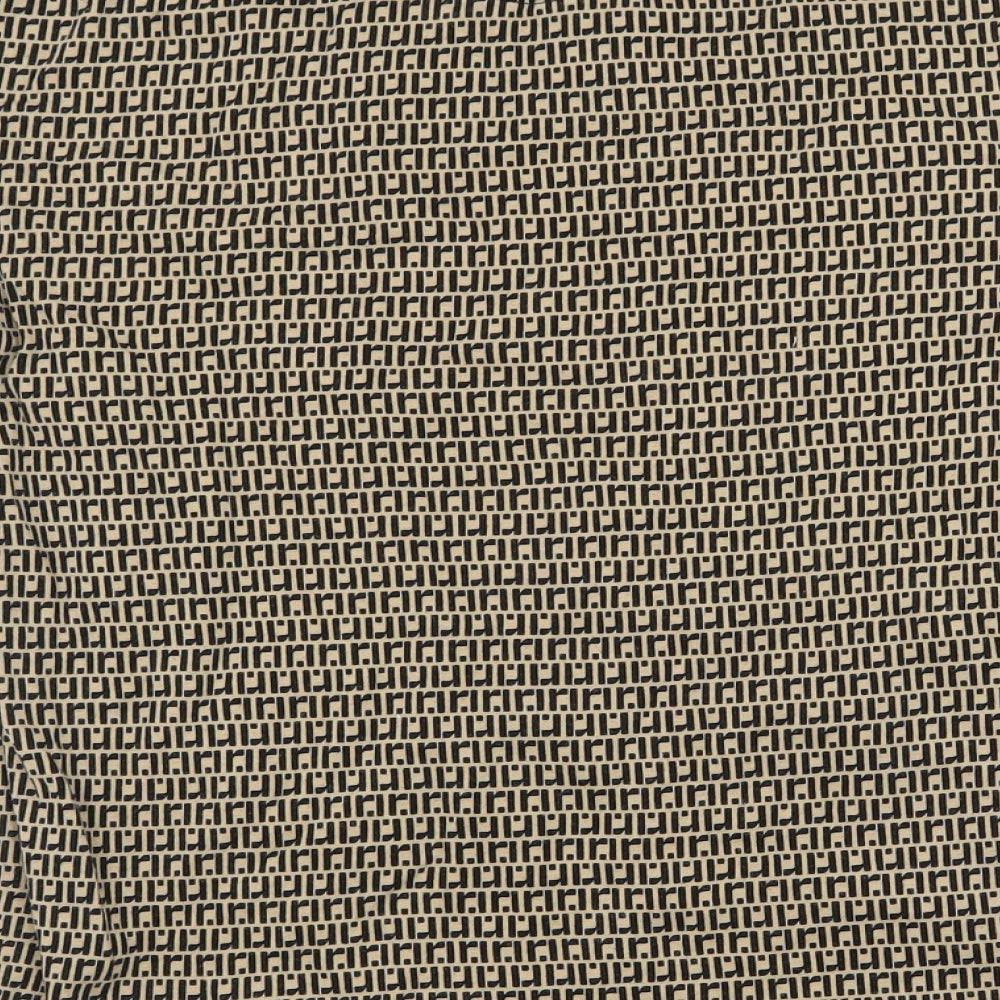 River Island Womens Brown Geometric Jersey Basic T-Shirt Size XS