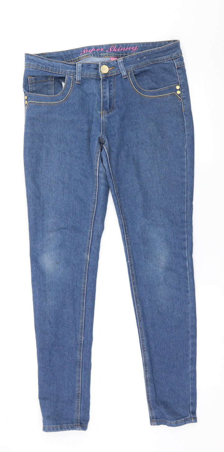 Denim & Co. Womens Blue Denim Skinny Jeans Size 10 L30 in