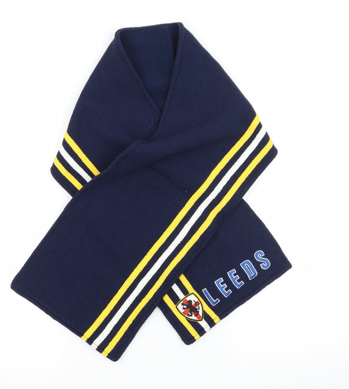 Preworn Mens Blue Striped Fleece Rectangle Scarf Scarf One Size - Leeds