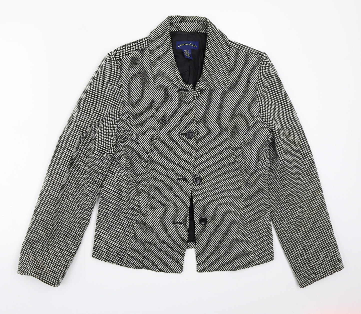 Character Club Womens White   Jacket Blazer Size 8