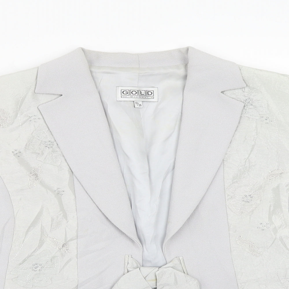 Gold Womens Grey   Jacket Coat Size 10