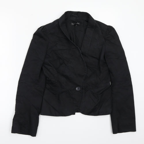 Topshop Womens Black   Jacket Coat Size 10