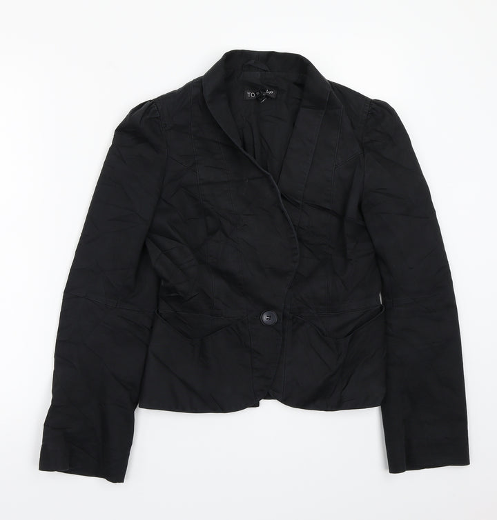 Topshop Womens Black   Jacket Coat Size 10