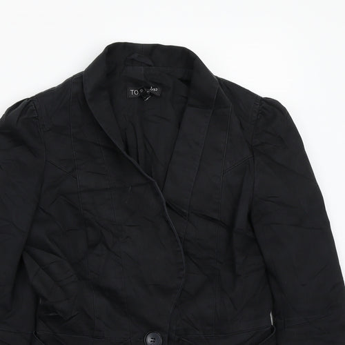 Topshop Womens Black   Jacket Coat Size 10
