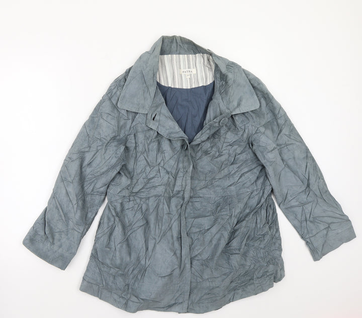 Patra Womens Blue   Jacket Suit Jacket Size M