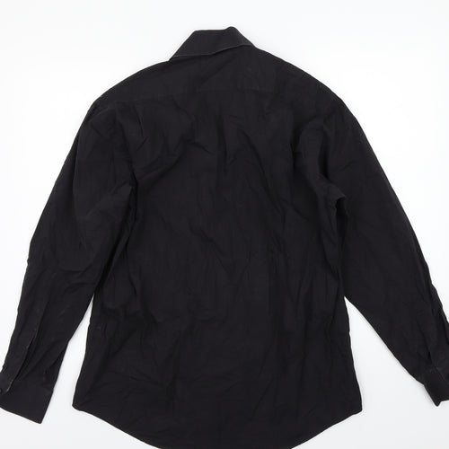 Milan Mens Black    Button-Up Size 16
