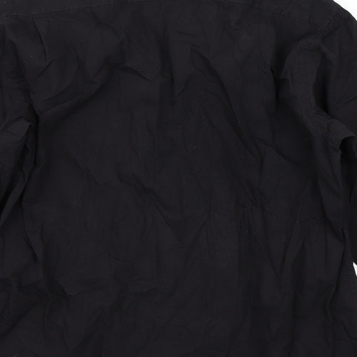 Milan Mens Black    Button-Up Size 16