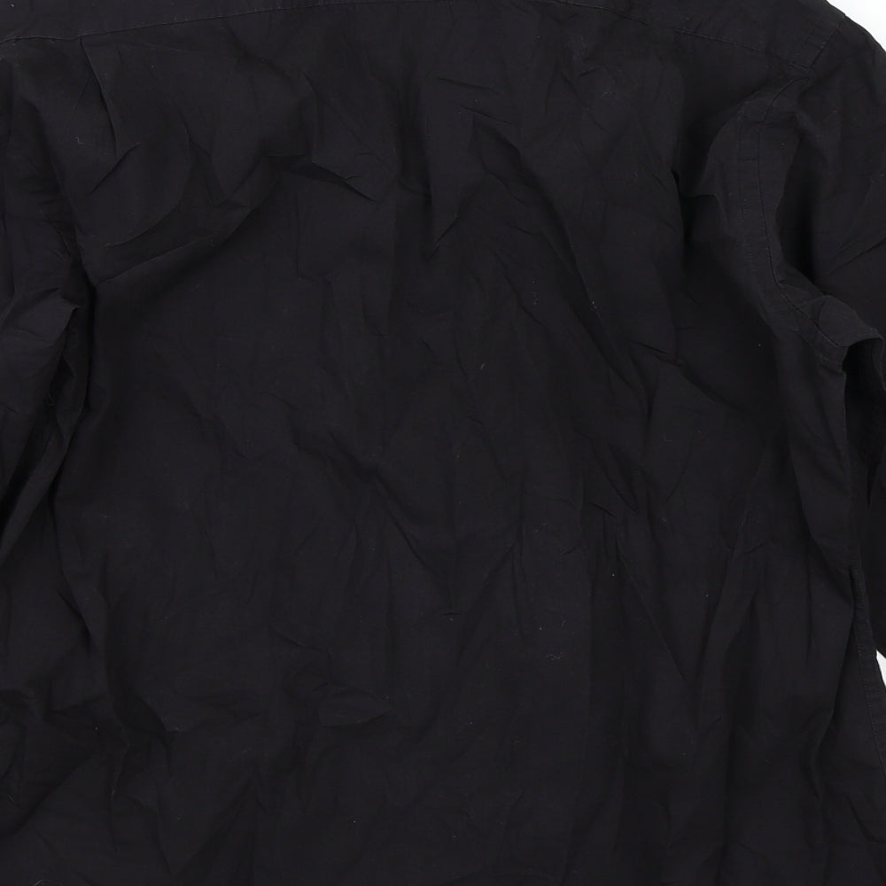 Milan Mens Black    Button-Up Size 16
