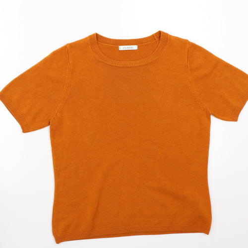 Classics Womens Orange   Basic T-Shirt Size 10