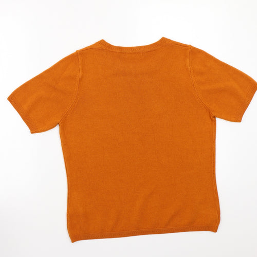 Classics Womens Orange   Basic T-Shirt Size 10