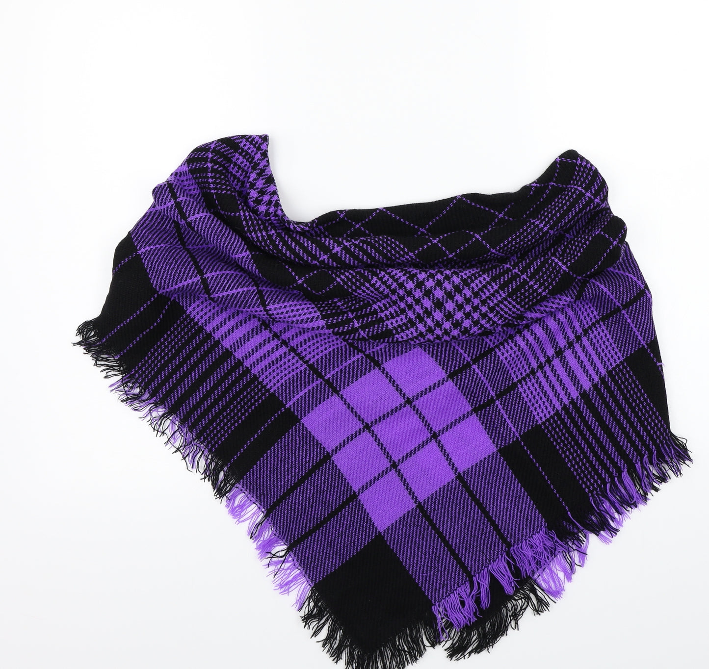 Preworn Womens Purple Check   Scarf