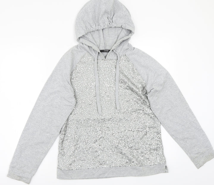George Womens Grey Pullover Hoodie Size 12