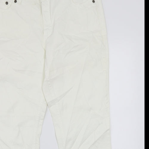 Raiders Womens White   Straight Jeans Size 18 L28 in