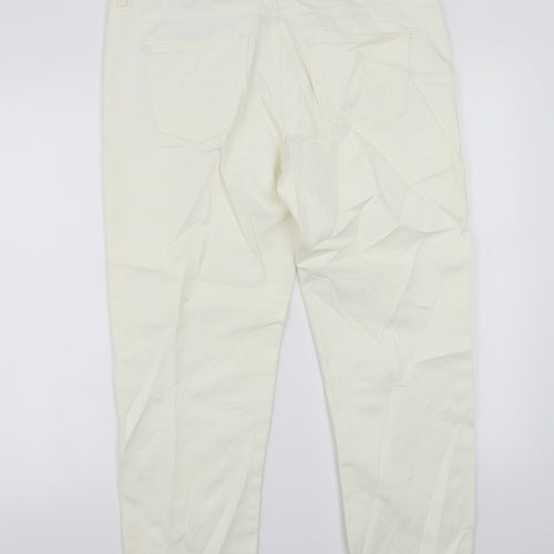 Marks and Spencer Womens White   Cropped Jeans Size 14 L24 in