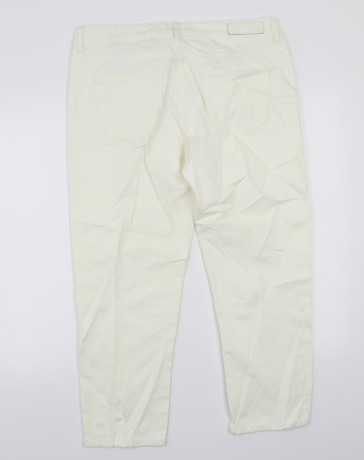Marks and Spencer Womens White   Cropped Jeans Size 14 L24 in