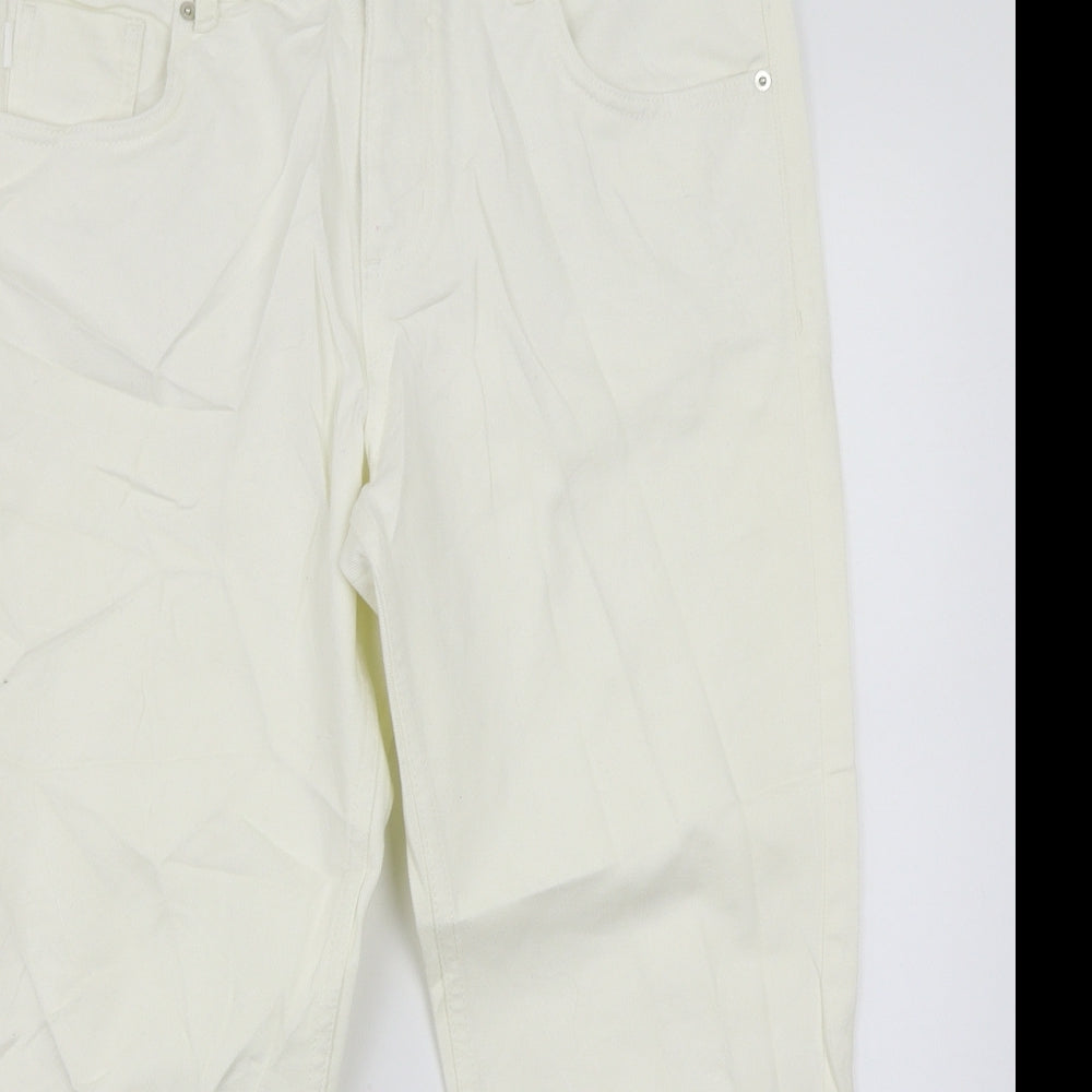 Marks and Spencer Womens White   Cropped Jeans Size 14 L24 in