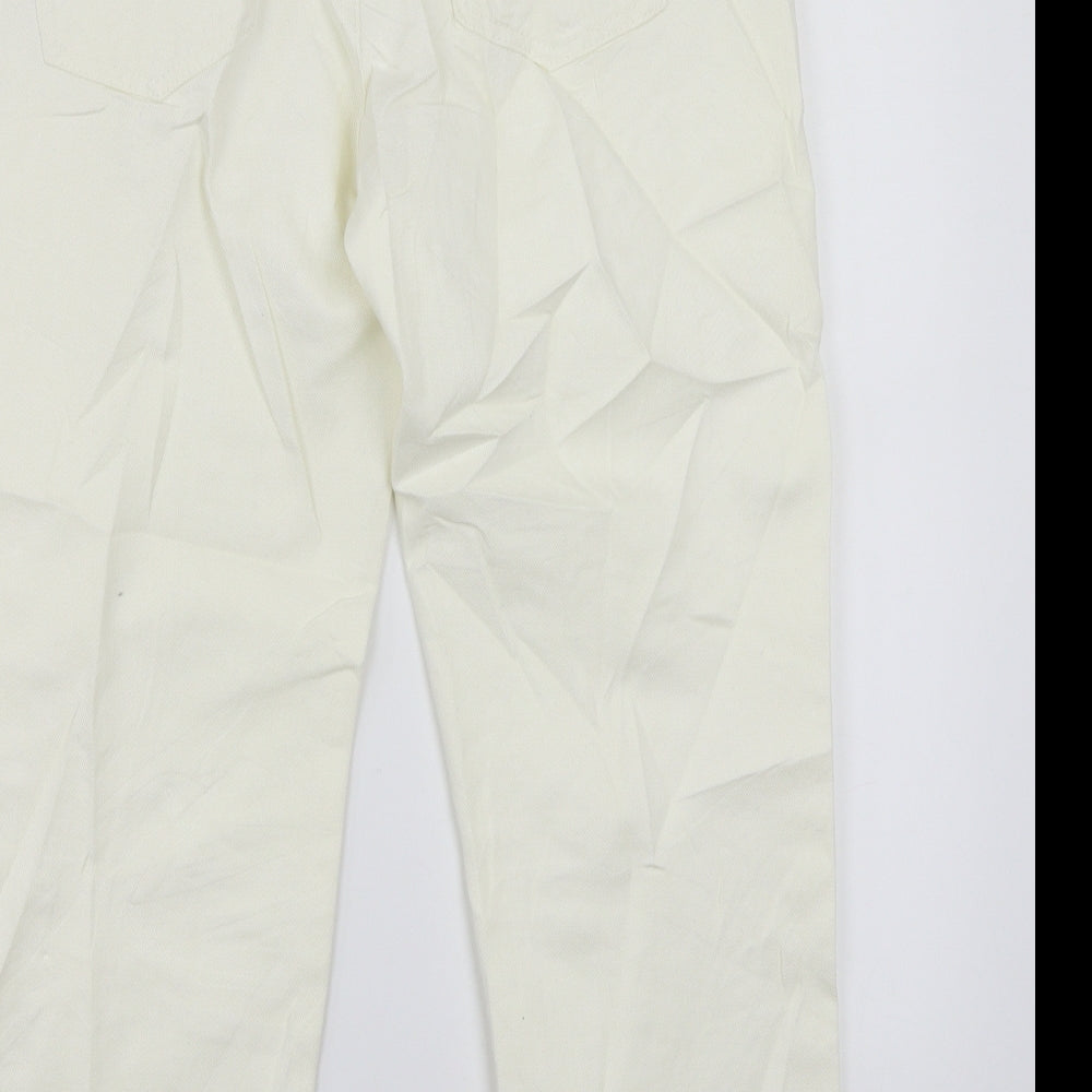 Marks and Spencer Womens White   Cropped Jeans Size 14 L24 in