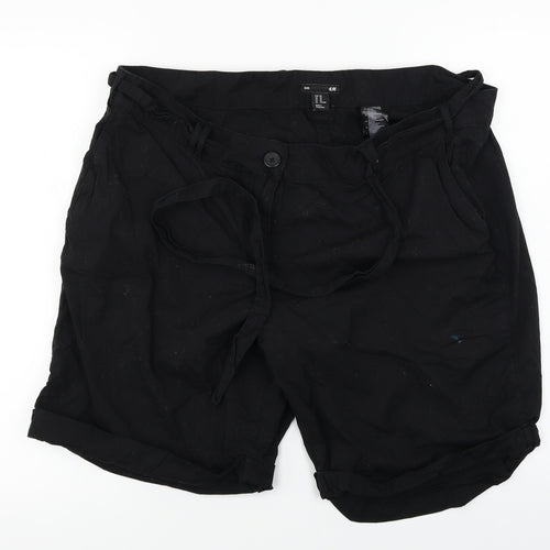 H&M  Womens Black   Chino Shorts Size 36 in