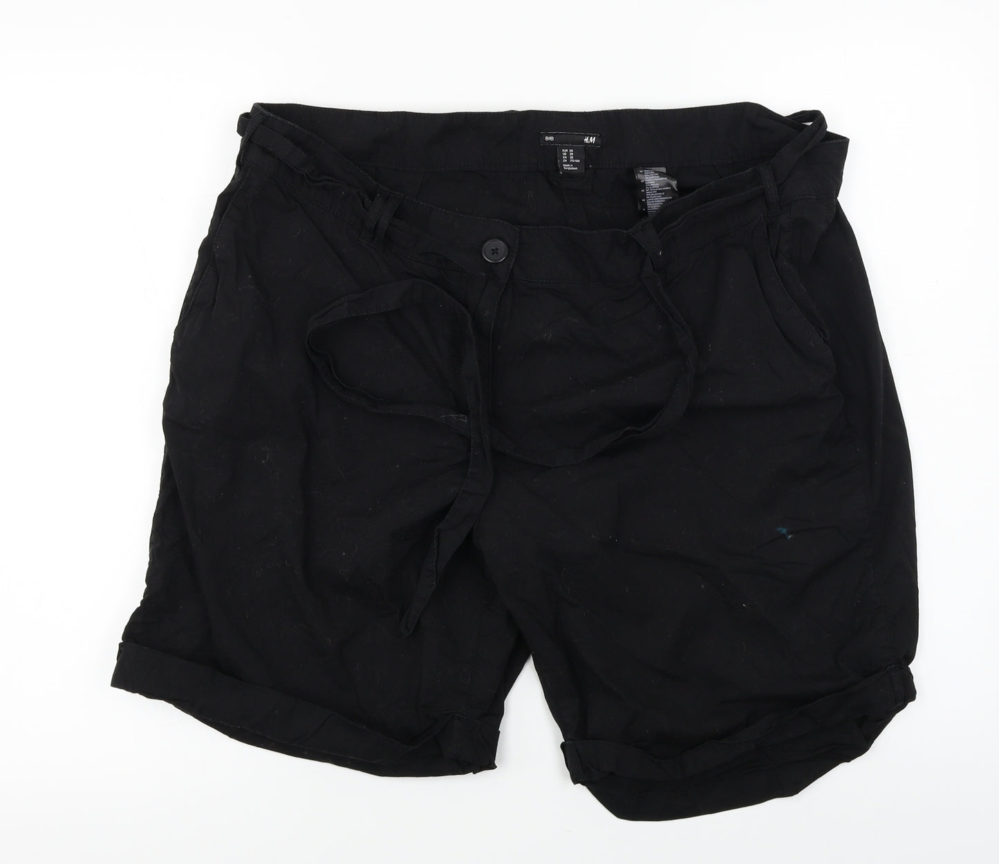 H&M  Womens Black   Chino Shorts Size 36 in
