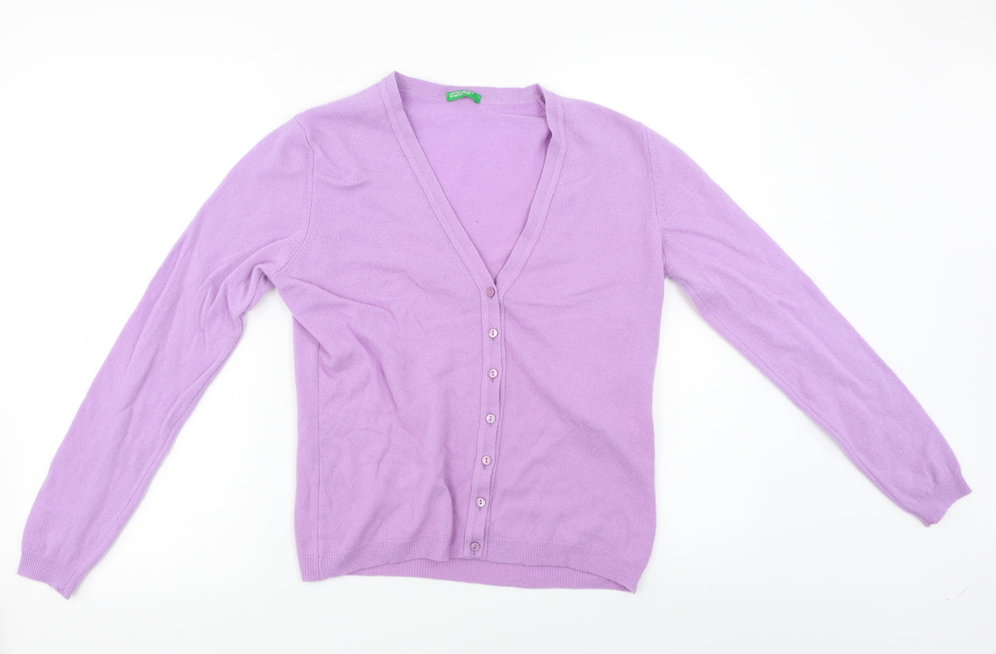 United Colours of Benetton  Womens Purple   Cardigan Jumper Size M
