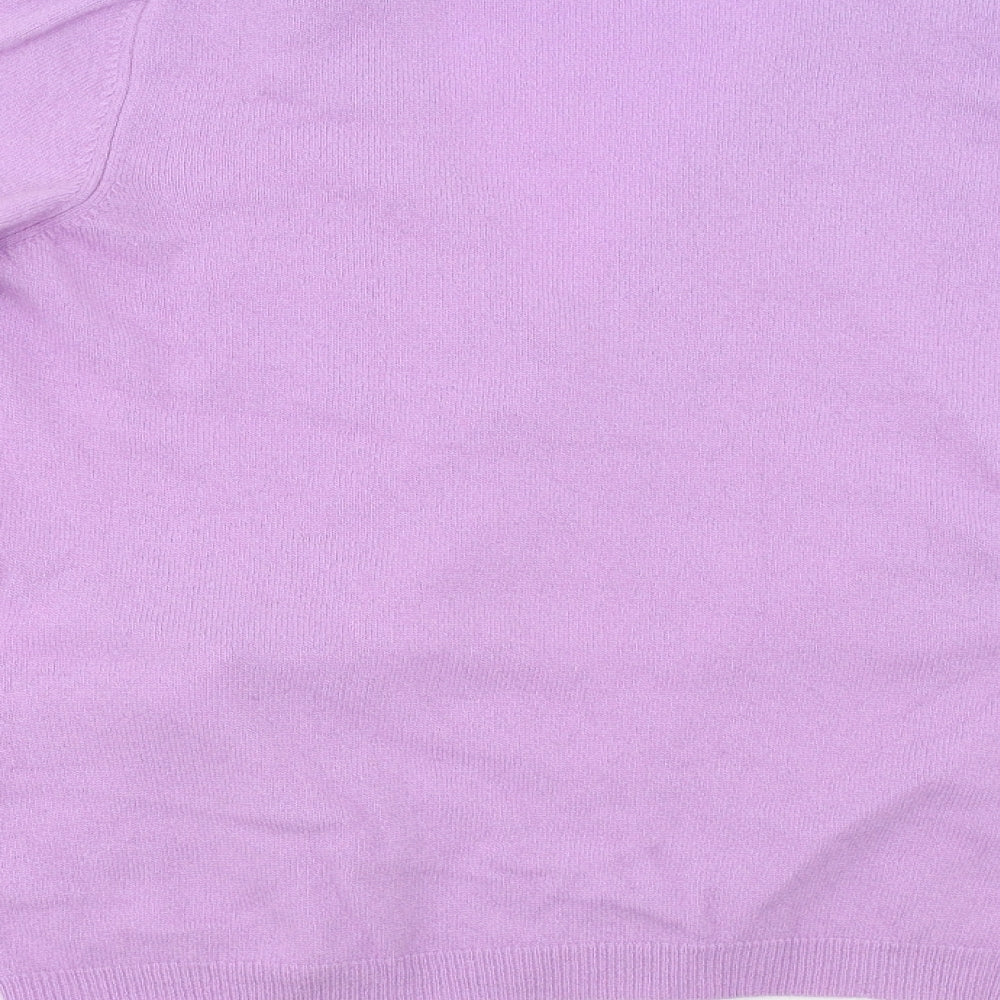 United Colours of Benetton  Womens Purple   Cardigan Jumper Size M