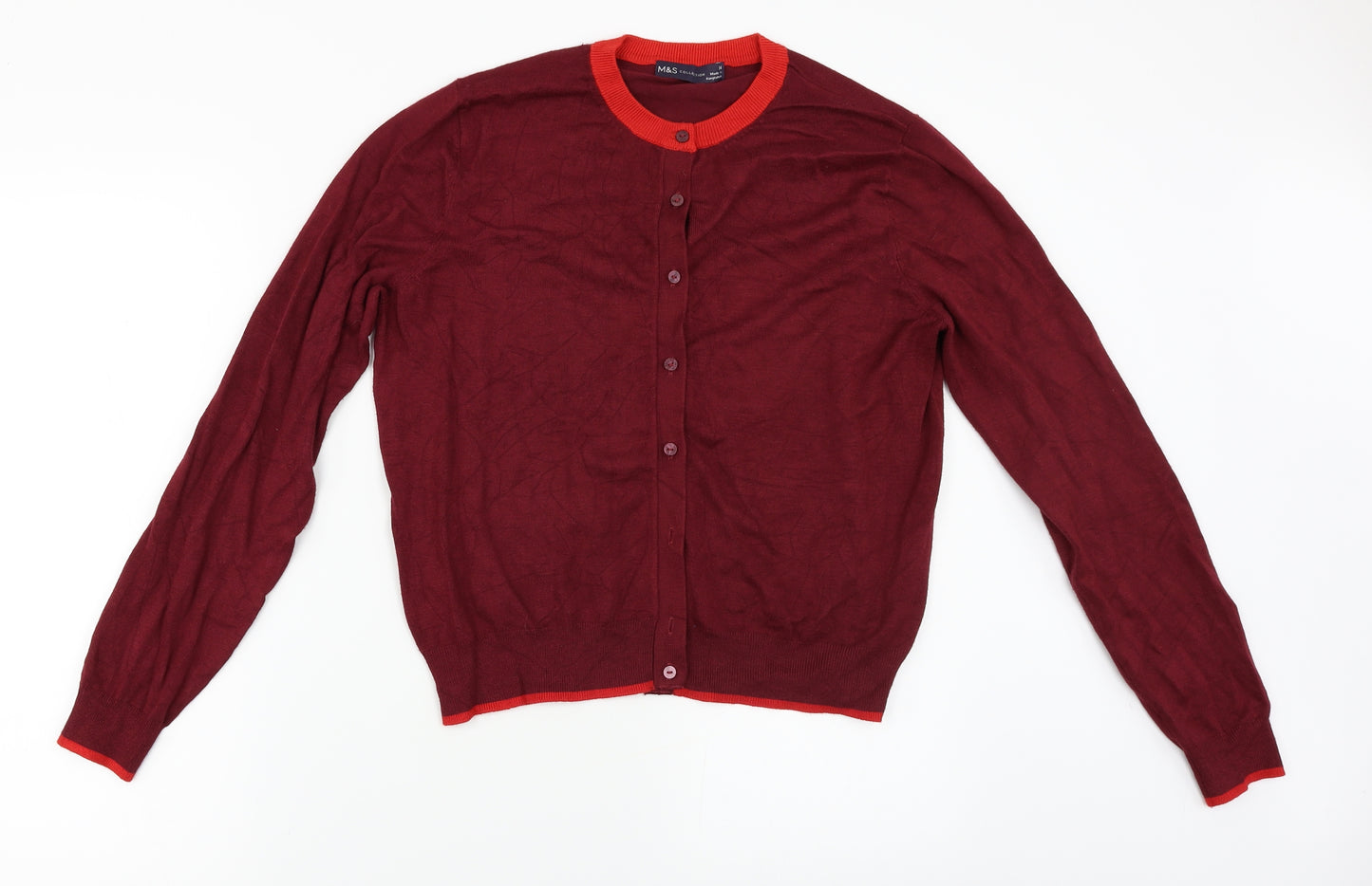 Marks and Spencer  Womens Red   Cardigan Jumper Size 14