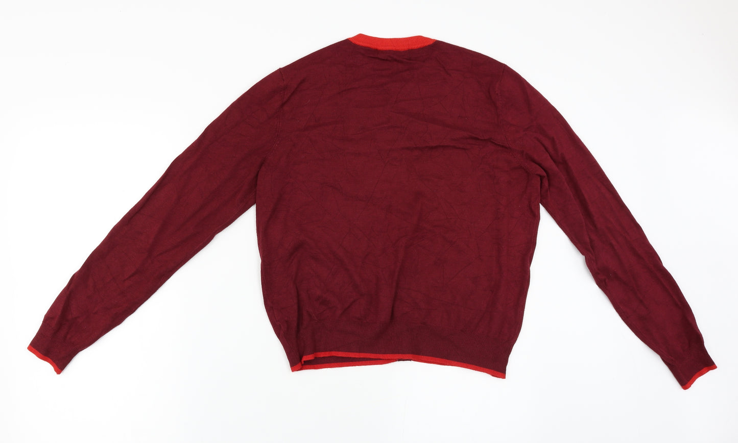 Marks and Spencer  Womens Red   Cardigan Jumper Size 14