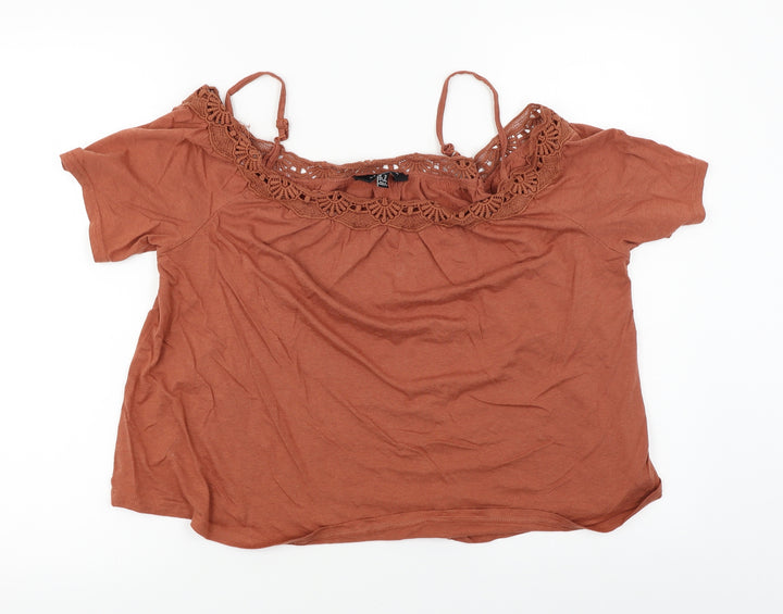 New Look  Womens Brown   Basic Blouse Size 14