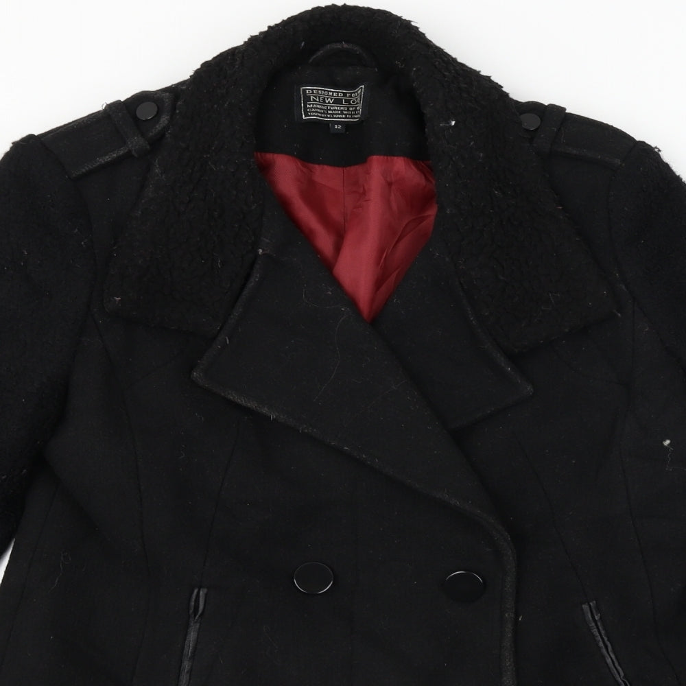 New Look  Womens Black   Jacket Coat Size 12