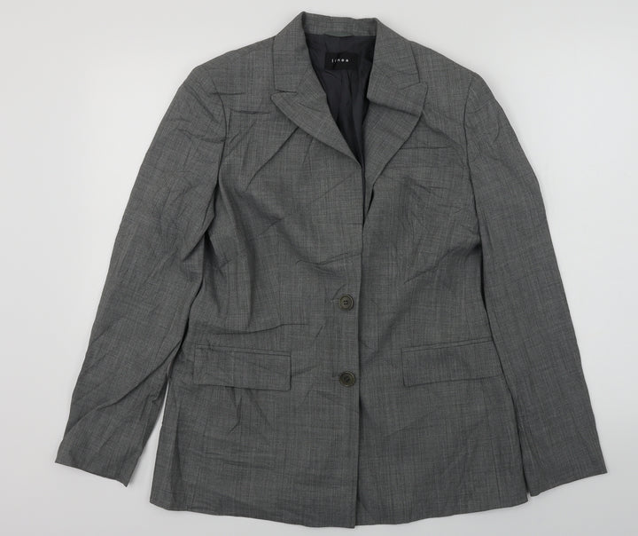 Linea Womens Grey Jacket Blazer Size 12